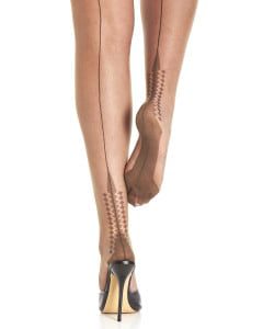 Fully Fashioned - Memphis Heel Stockings Chocolate