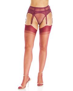 Black Cherry Wine – Fully Fashioned Atlanta Heel Stockings