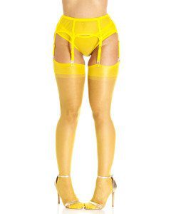 Luscious Lemon – Fully Fashioned Charleston Heel Stockings