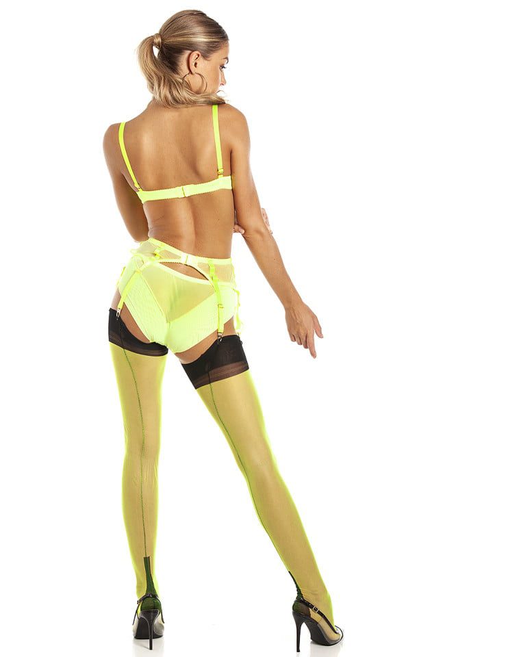 Neon Yellow Limited Edition – Full Contrast Reinforced Heel And Toe Stocking