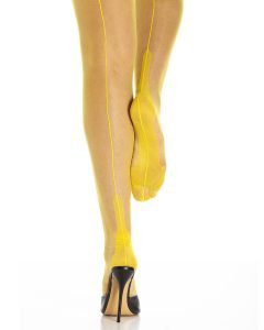Luscious Lemon – Fully Fashioned Atlanta Heel Stockings