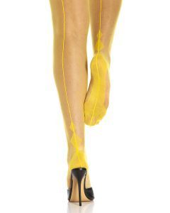 Luscious Lemon – Fully Fashioned Charleston Heel Stockings